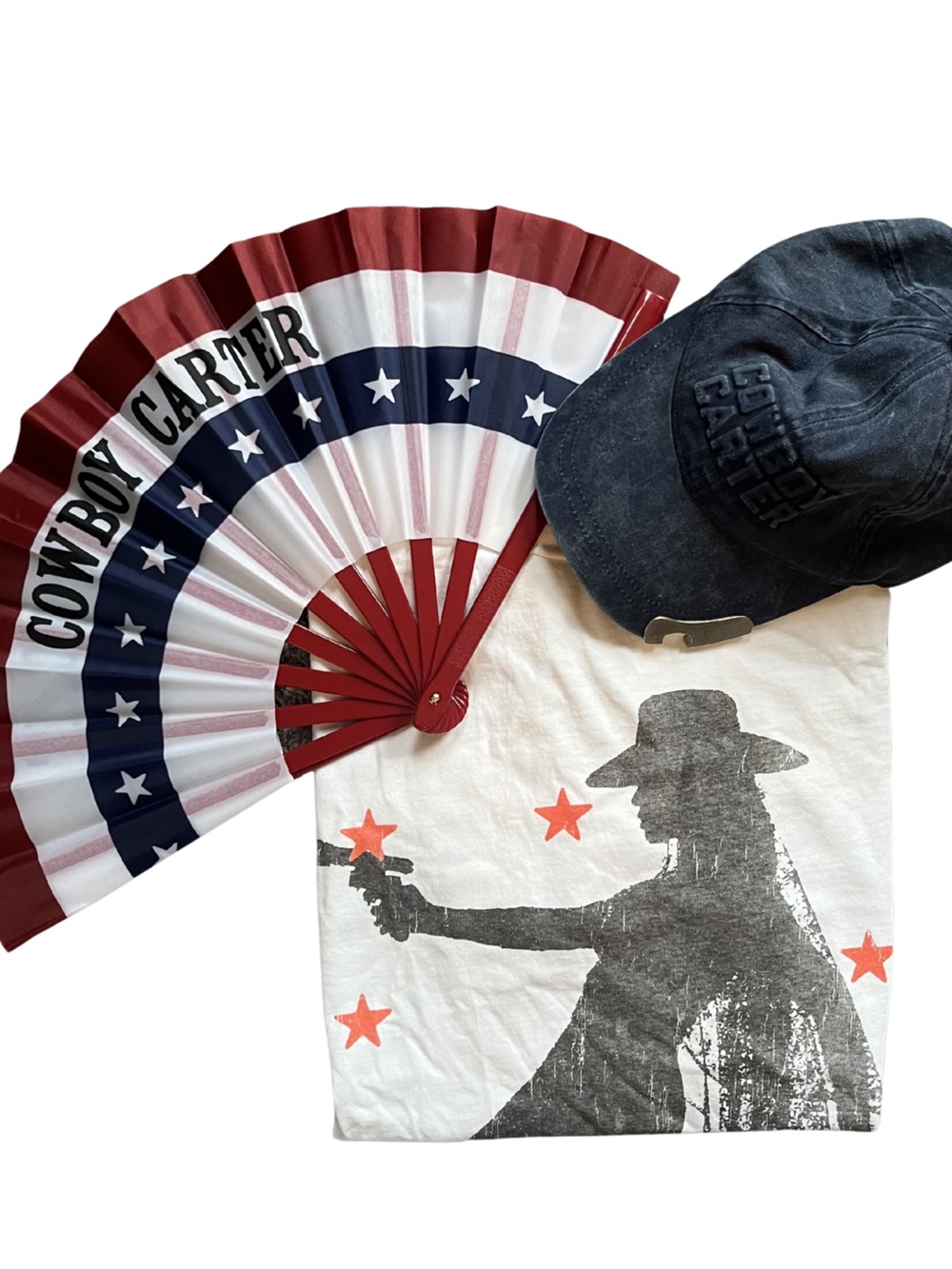 Beyoncé Official Act II Merch Bundle | Most Wanted Tee, Cowboy Carter Hat & Fan